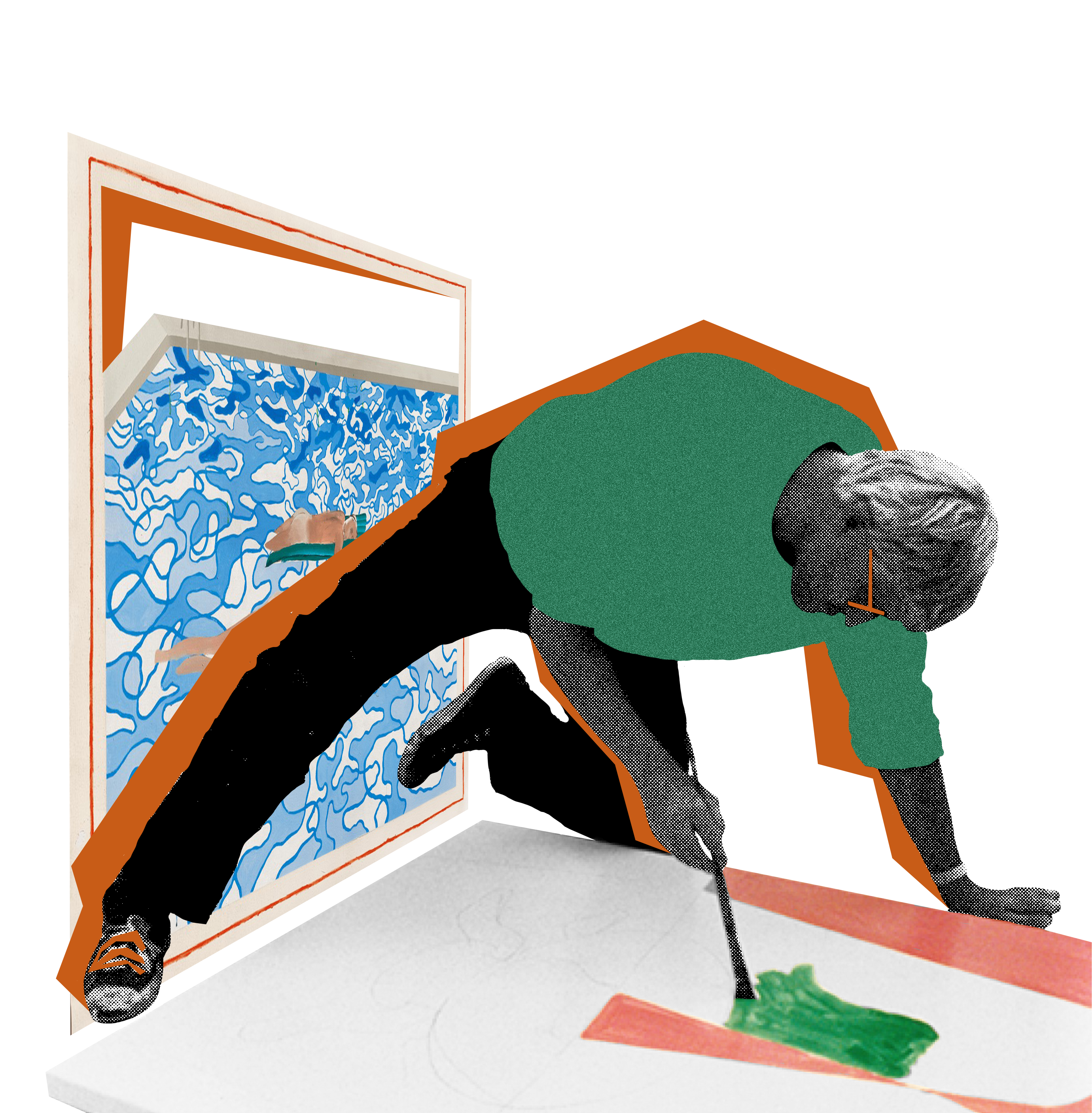 David Hockney collage at the Landforms interactive