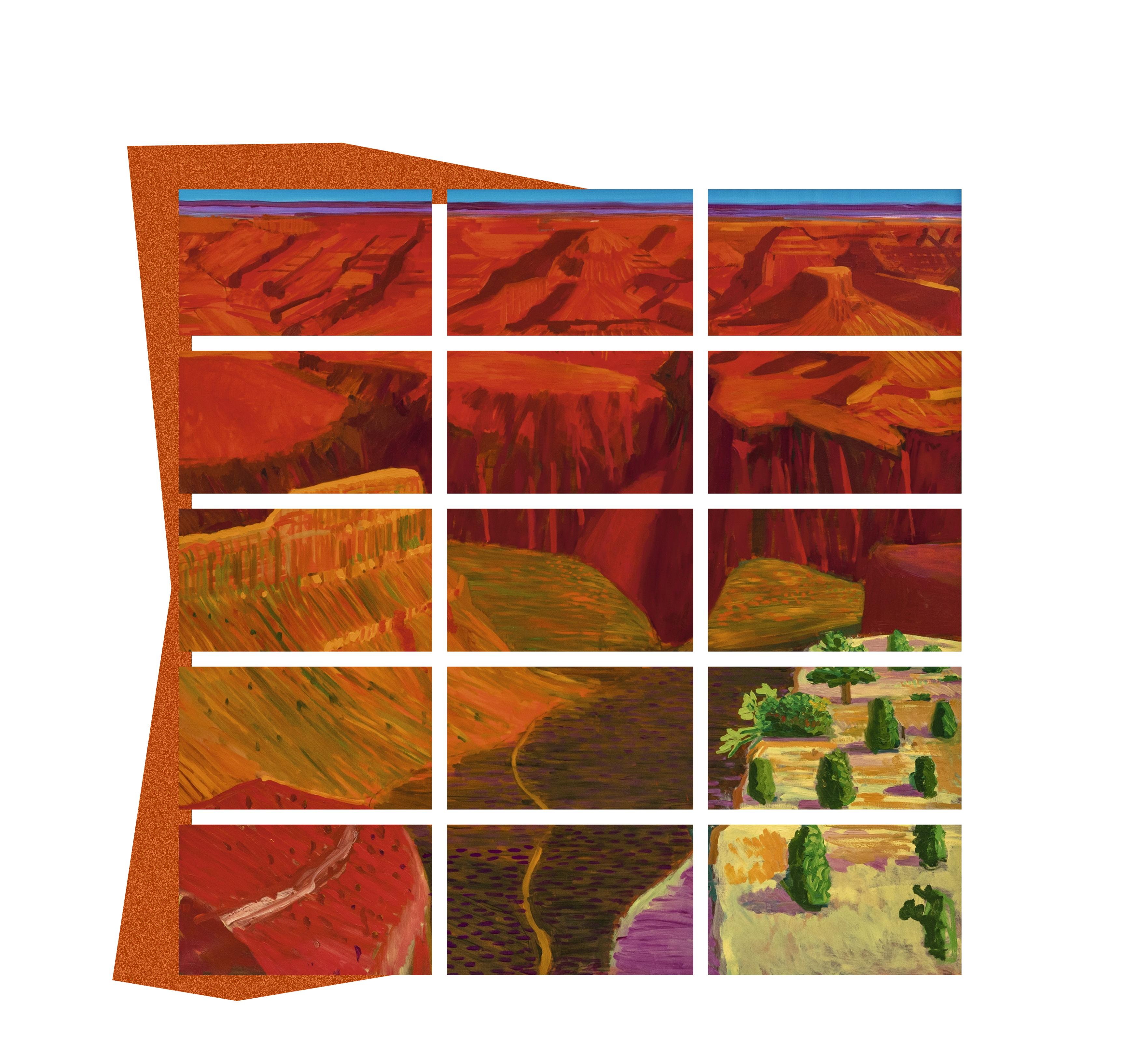 15 Canvas Study of the Grand Canyon collage at the Landforms interactive